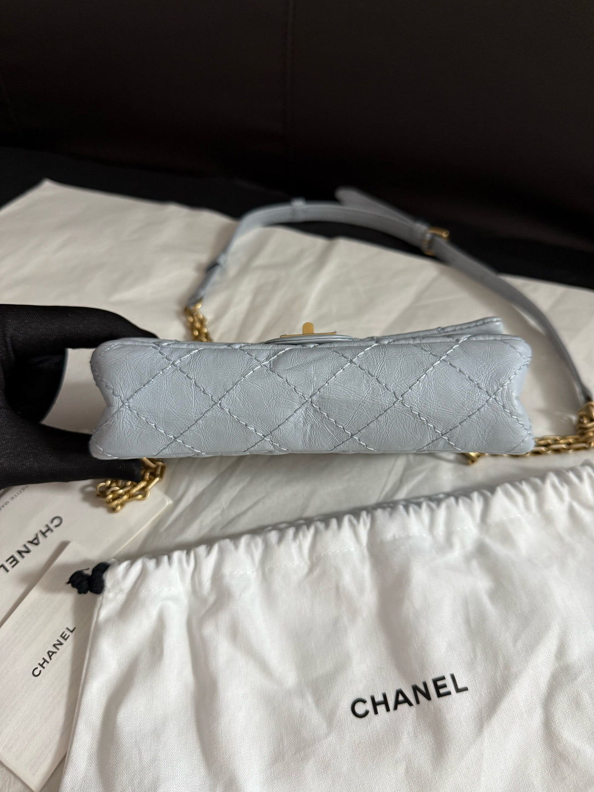 Chanel - 2.55 27 - Leather - Blue - (small)