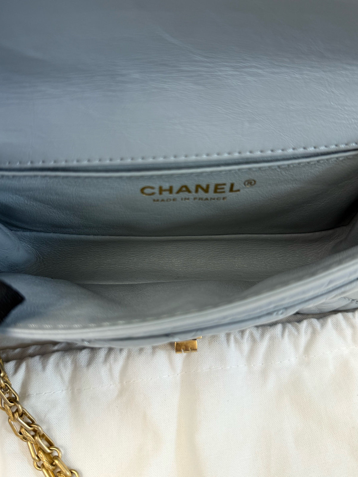 Chanel - 2.55 27 - Leather - Blue - (small)