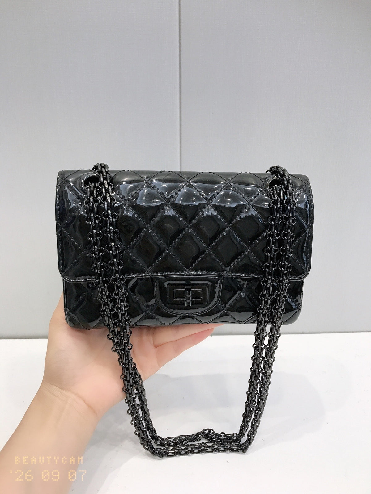 Chanel - 2.55 29 - Patent leather - Black - (small)