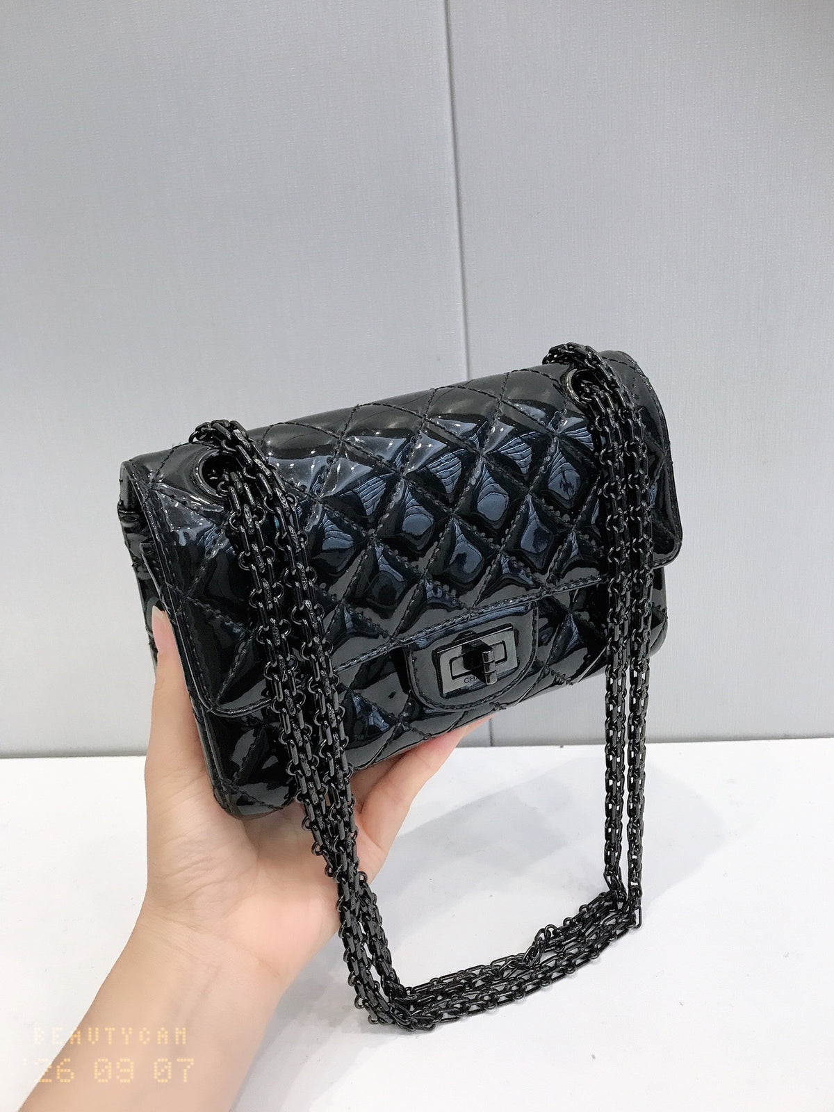 Chanel - 2.55 29 - Patent leather - Black - (small)