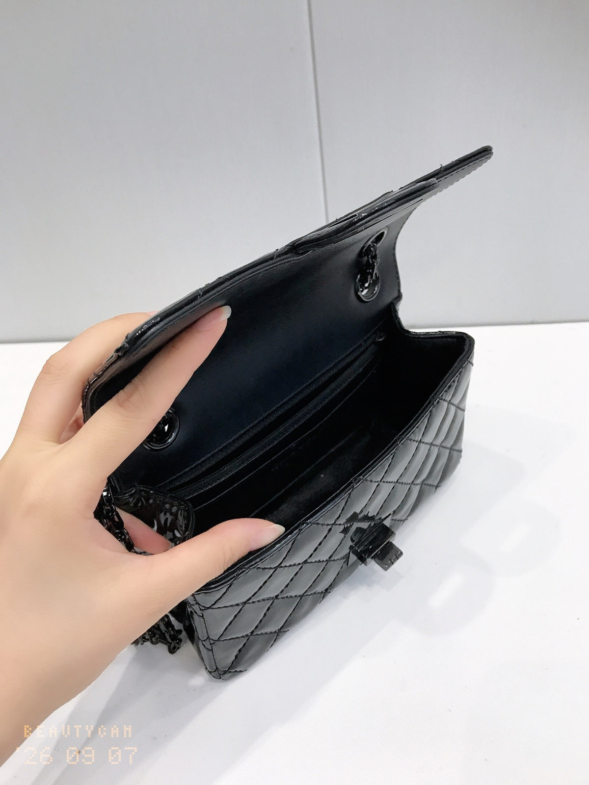 Chanel - 2.55 29 - Patent leather - Black - (small)