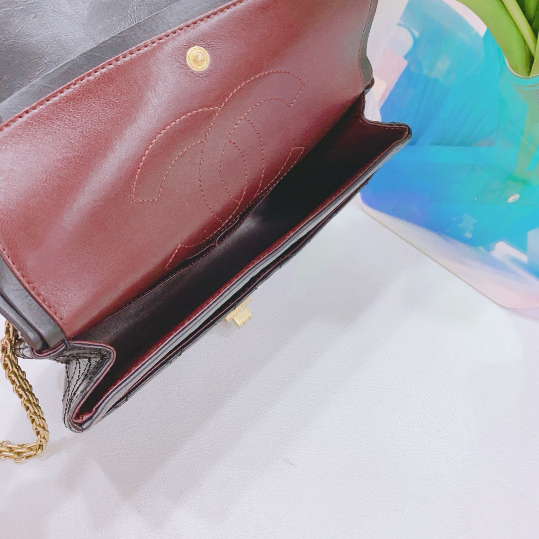 Chanel - 2.55 - Leather - Black