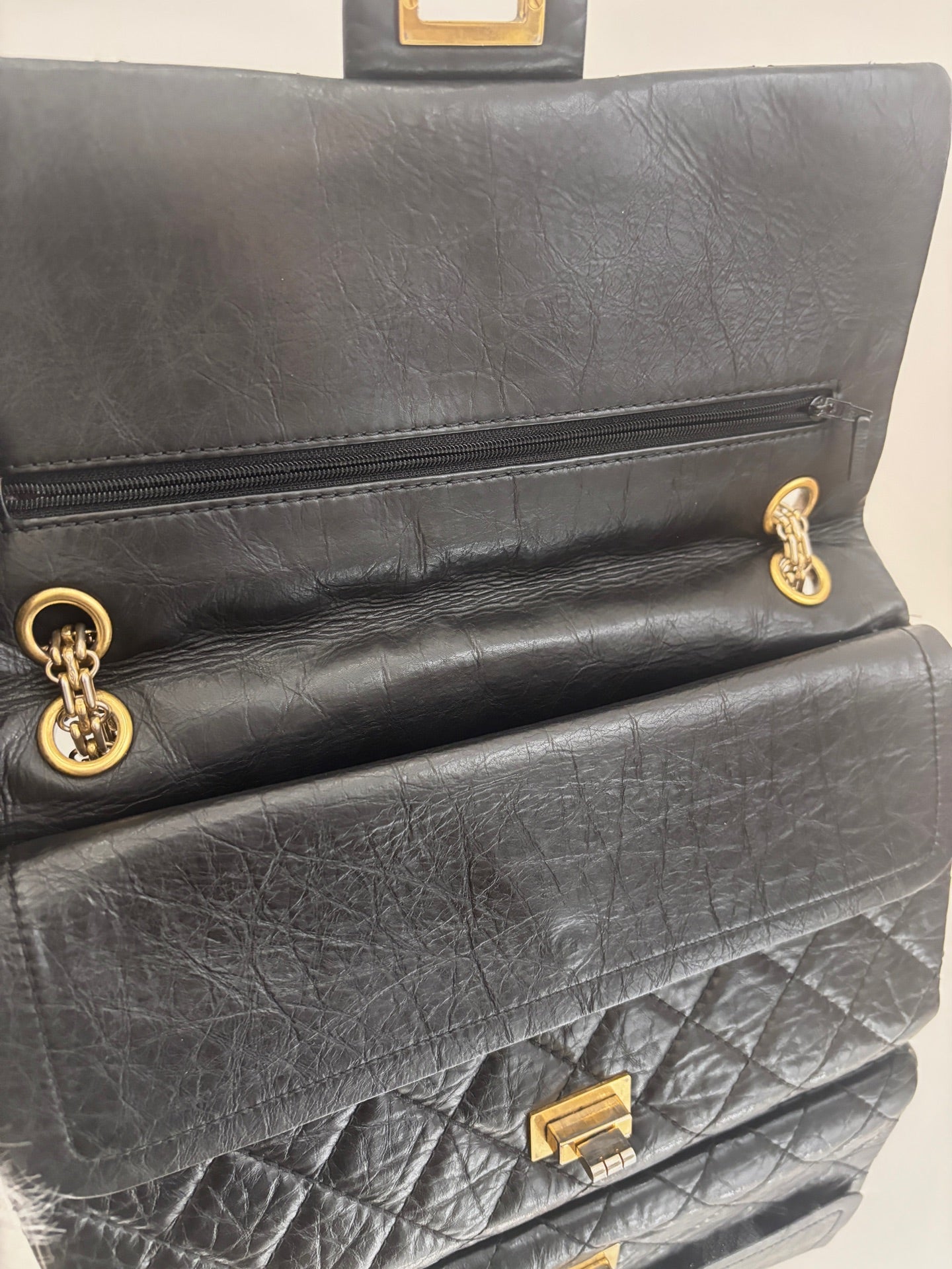Chanel - 2.55 - Leather - Black