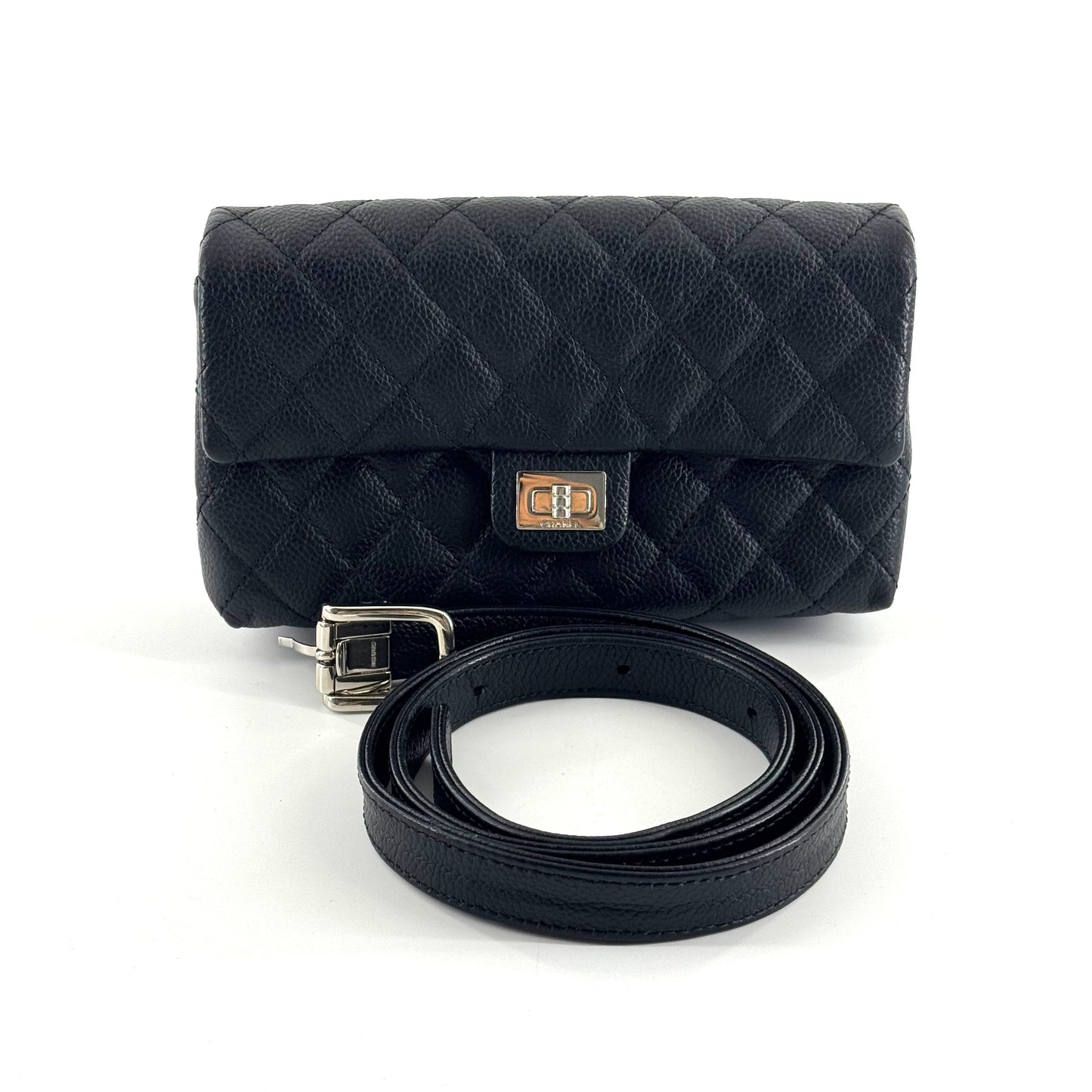 Chanel - 2.55 Belt Bag - Grained calfskin leather - Black - (mini)