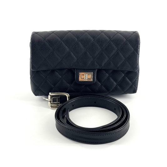 Chanel - 2.55 Belt Bag - Grained calfskin leather - Black - (mini)