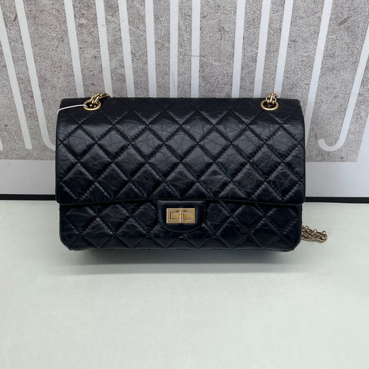 Chanel - 2.55 - Calfskin - Black - (medium)
