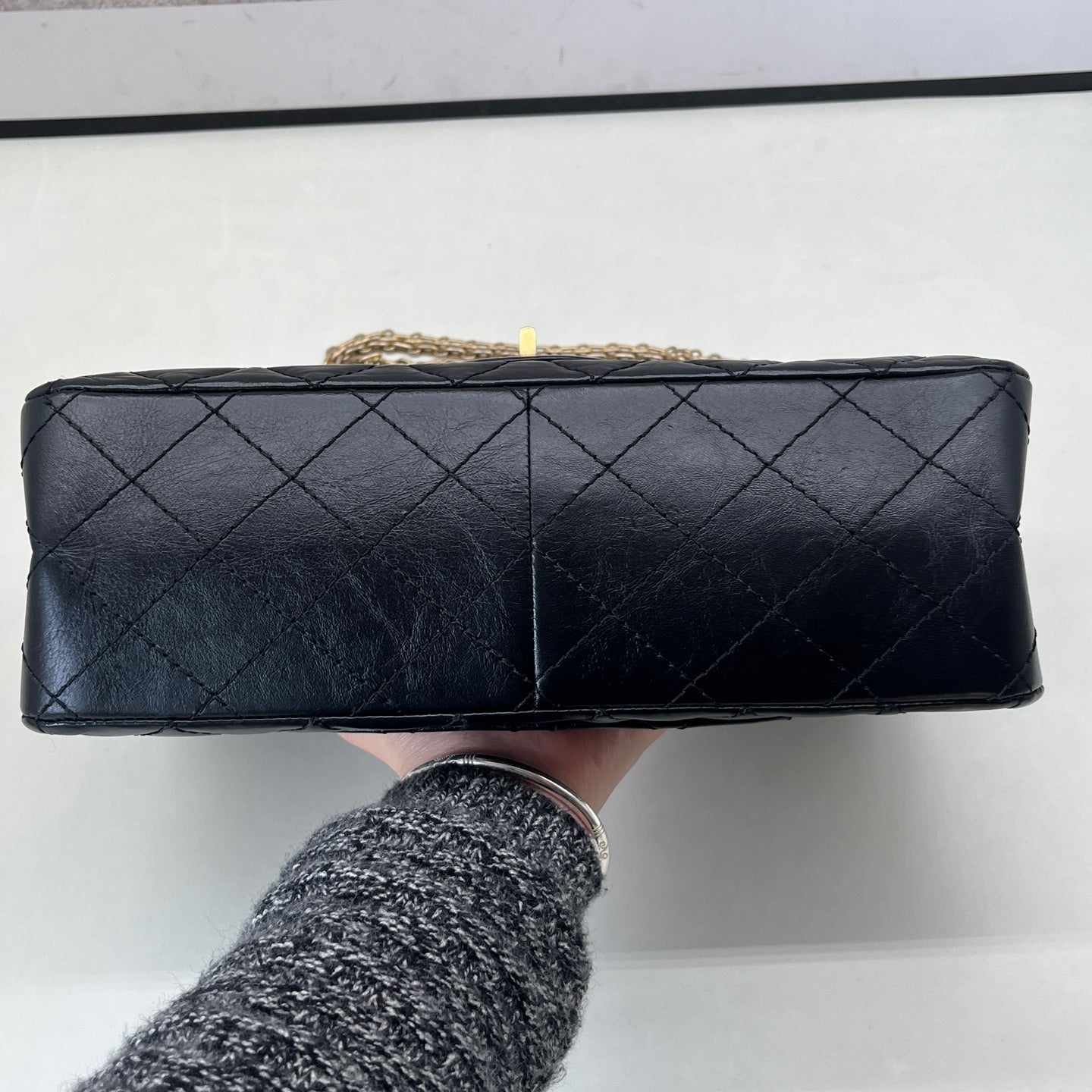 Chanel - 2.55 - Calfskin - Black - (medium)