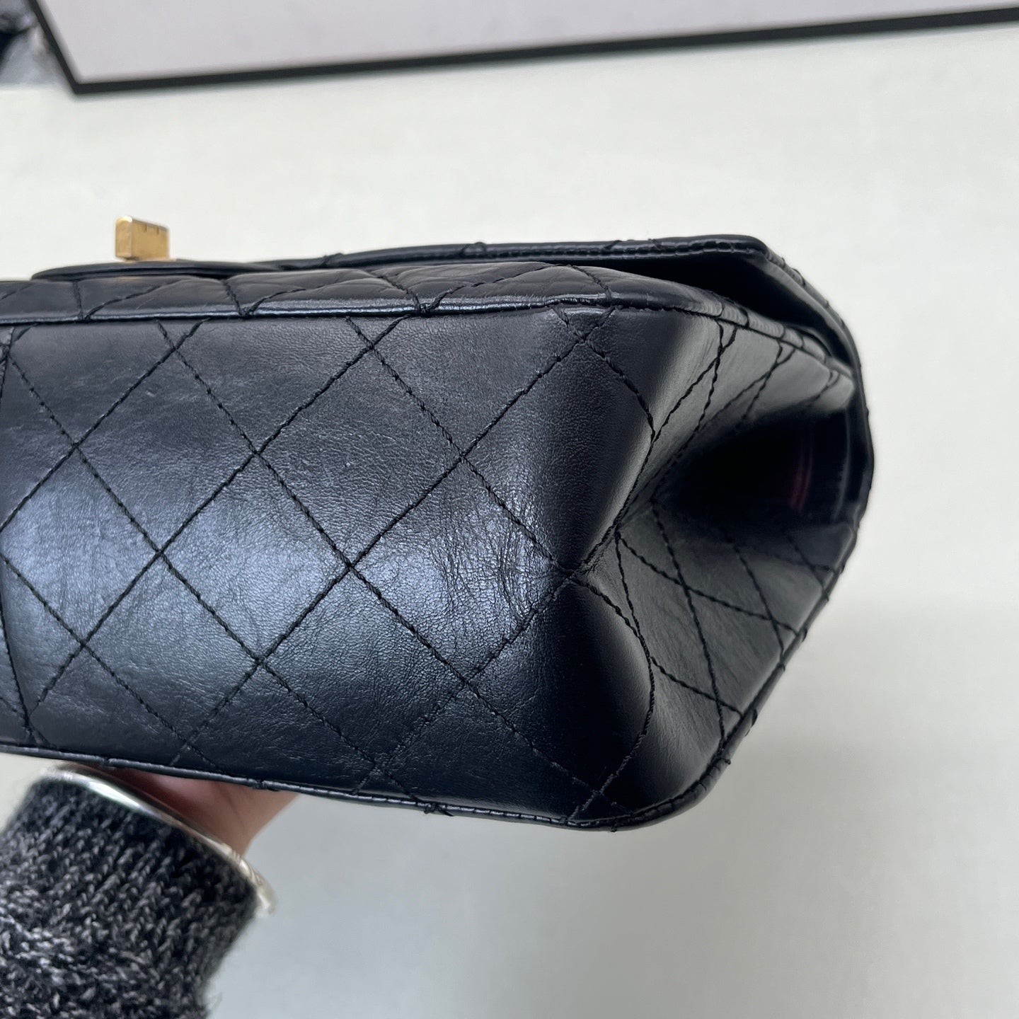 Chanel - 2.55 - Calfskin - Black - (medium)