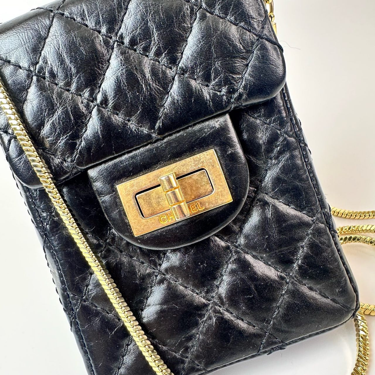 Chanel - 2.55 - Calfskin - Black - (mini)
