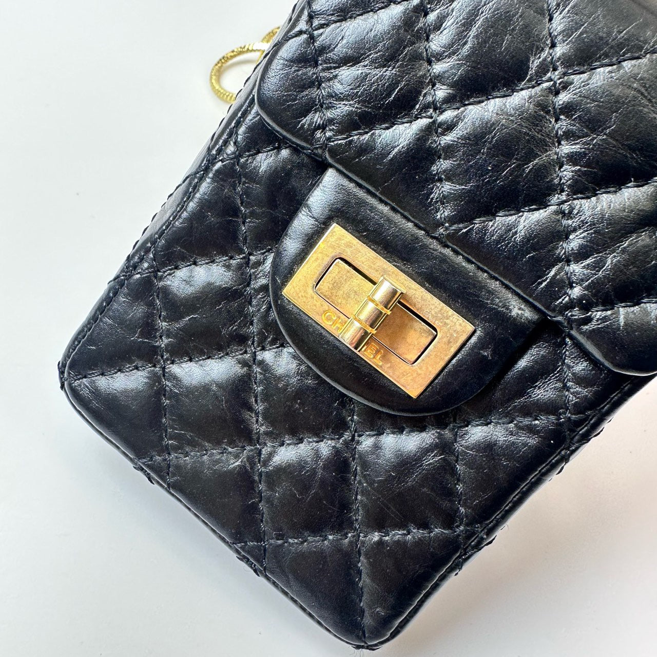 Chanel - 2.55 - Calfskin - Black - (mini)