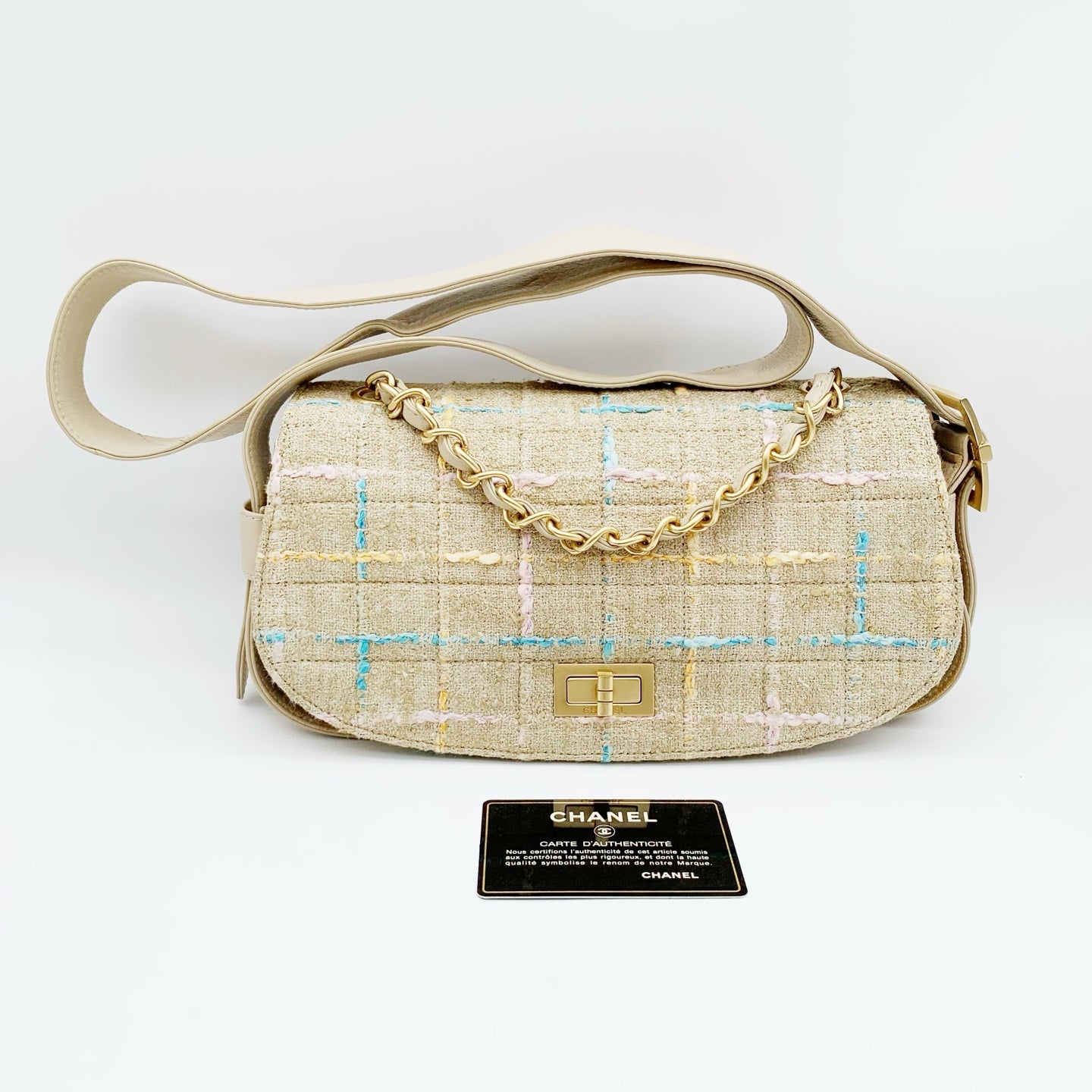 Chanel - 2.55 - Cloth - Beige - (Other)