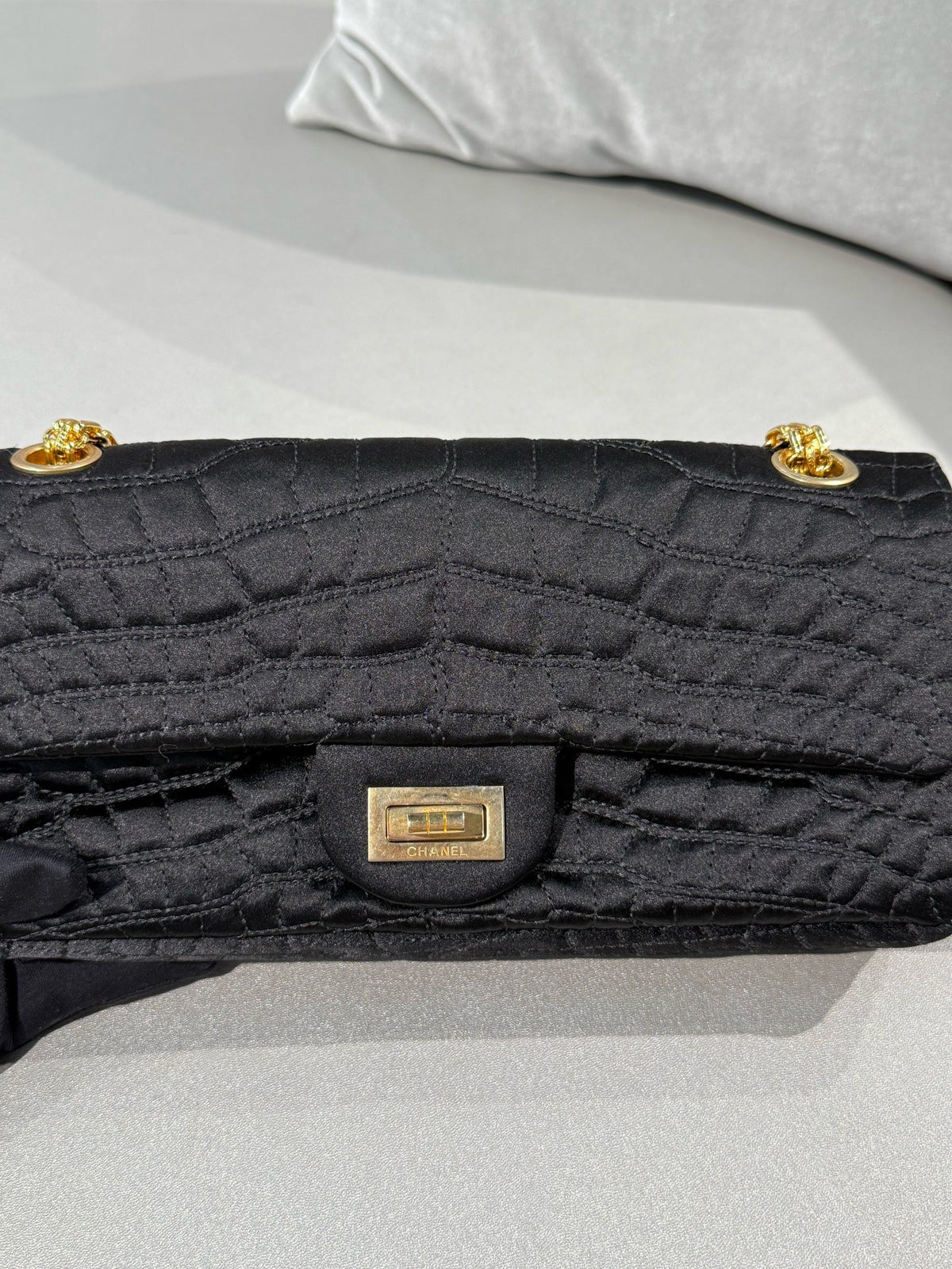 Chanel - 2.55 - Cloth - Black - (small)