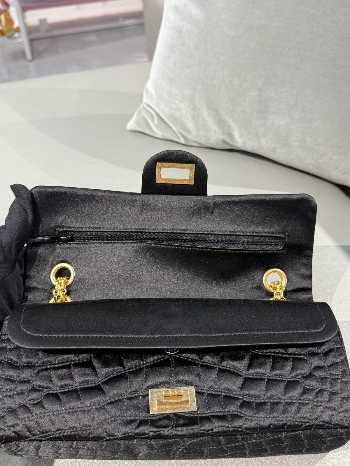 Chanel - 2.55 - Cloth - Black - (small)