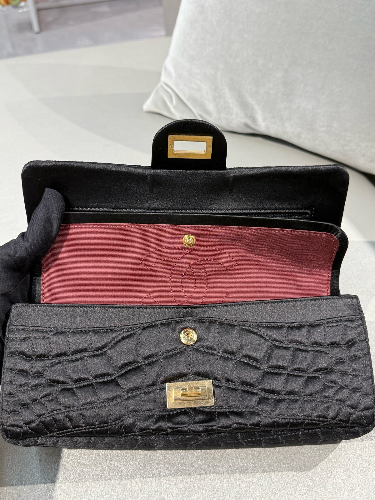Chanel - 2.55 - Cloth - Black - (small)