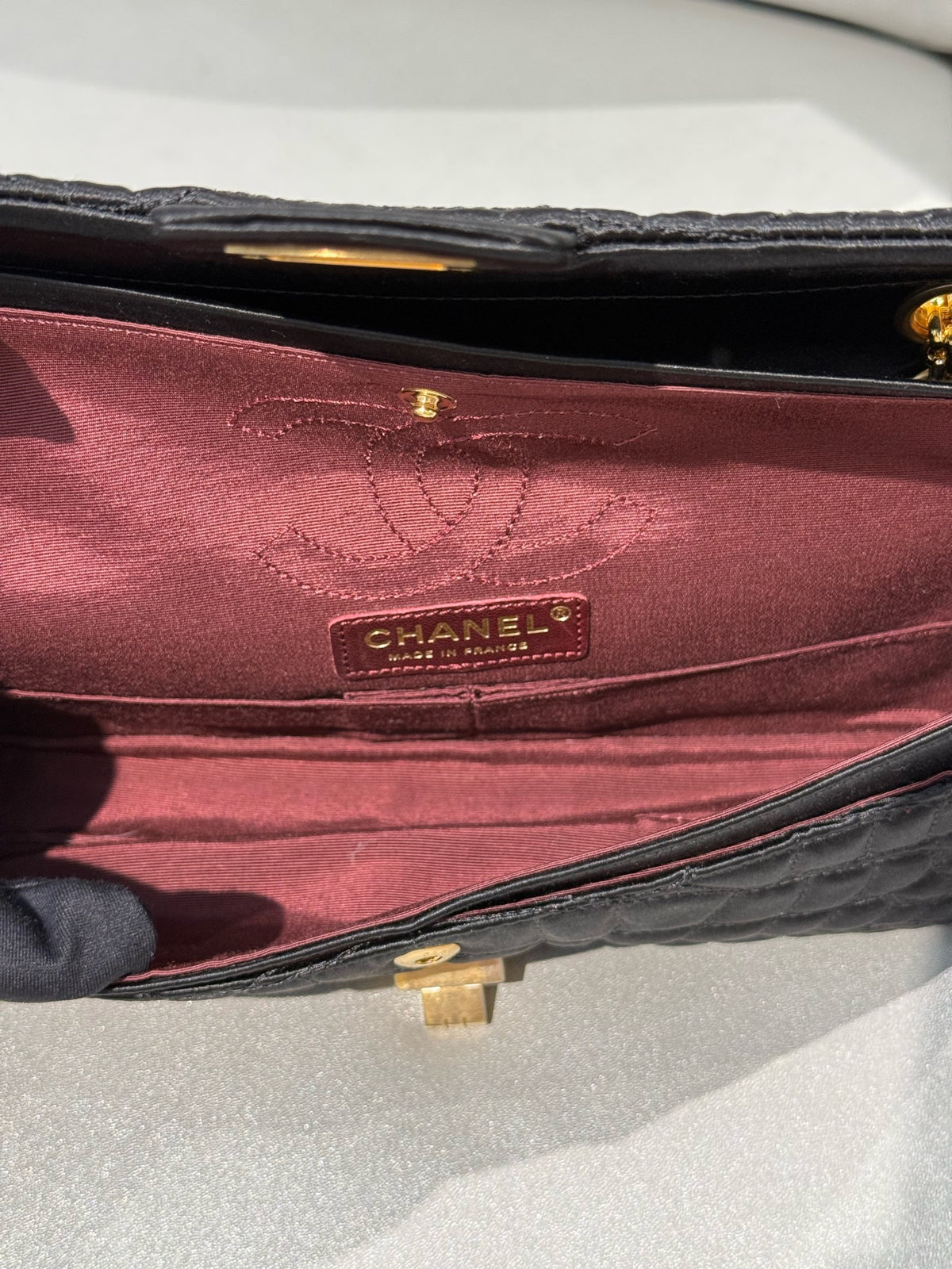 Chanel - 2.55 - Cloth - Black - (small)