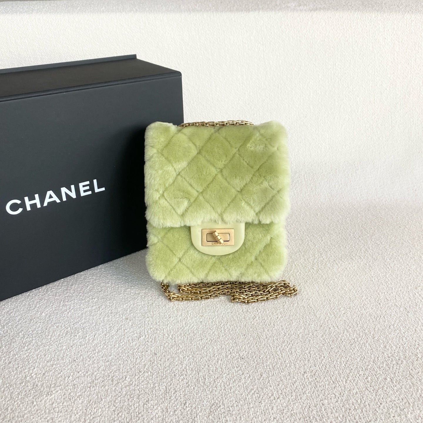 Chanel - 2.55 - Cloth - Green - (mini)