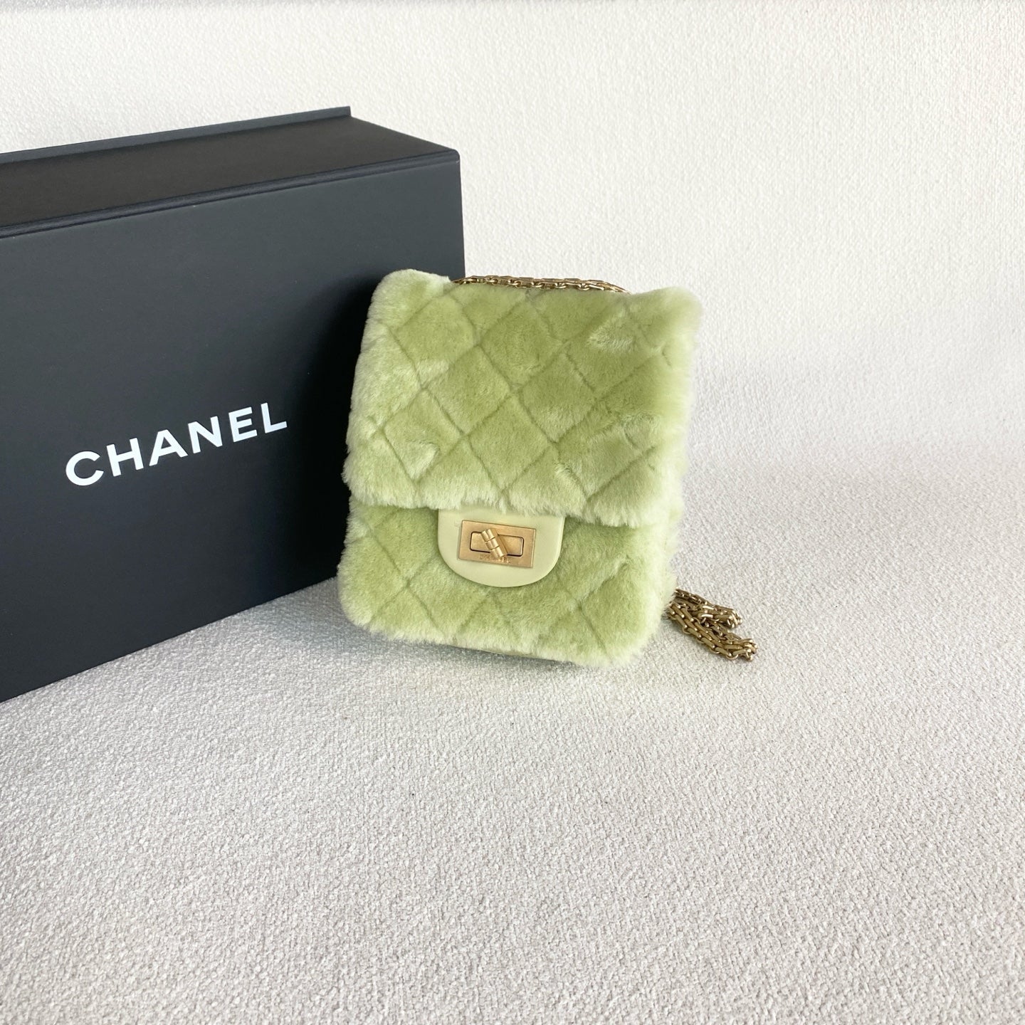 Chanel - 2.55 - Cloth - Green - (mini)