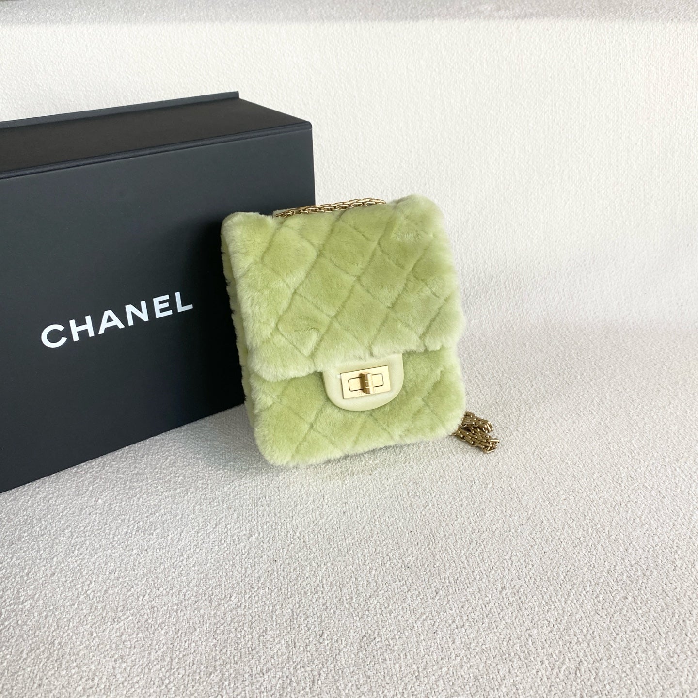 Chanel - 2.55 - Cloth - Green - (mini)