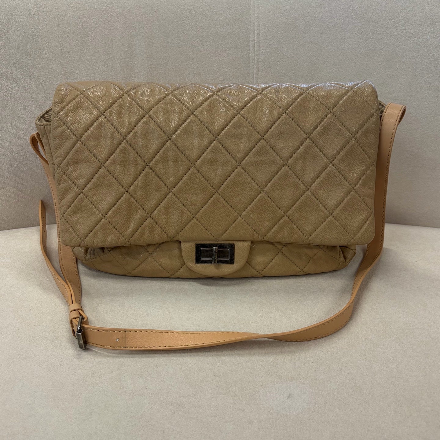 Chanel - 2.55 - Leather - Beige - (large)