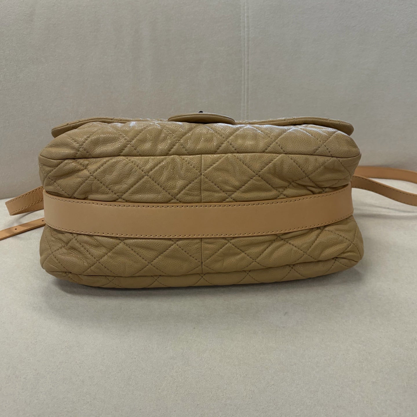 Chanel - 2.55 - Leather - Beige - (large)