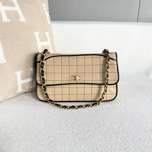 Chanel - 2.55 - Leather - Beige - (Other)
