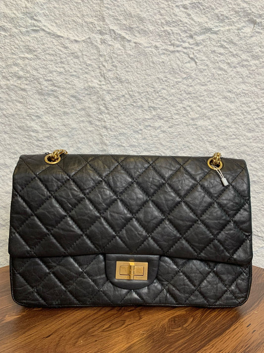 Chanel - 2.55 - Leather - Black - (large)