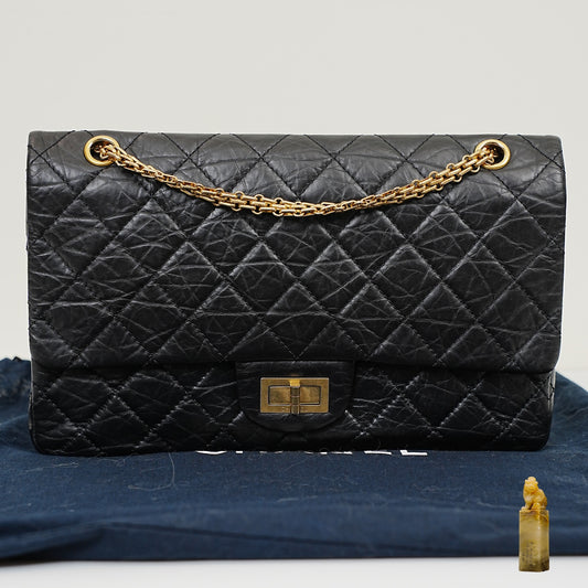 Chanel - 2.55 - Leather - Black - (large)