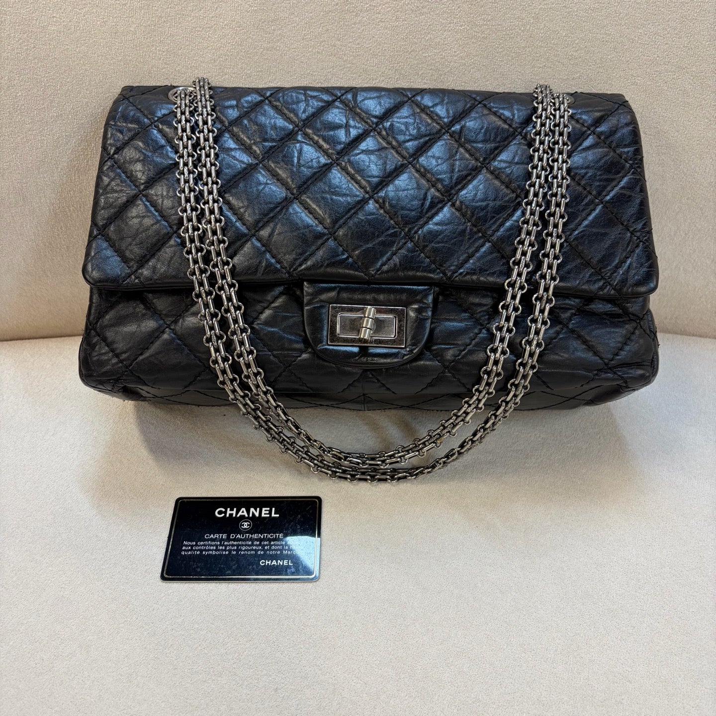 Chanel - 2.55 - Leather - Black - (large)