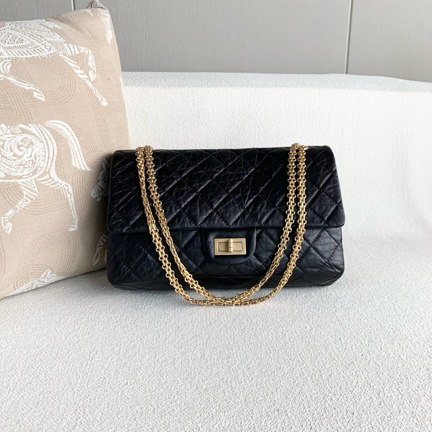 Chanel - 2.55 - Leather - Black - (large)