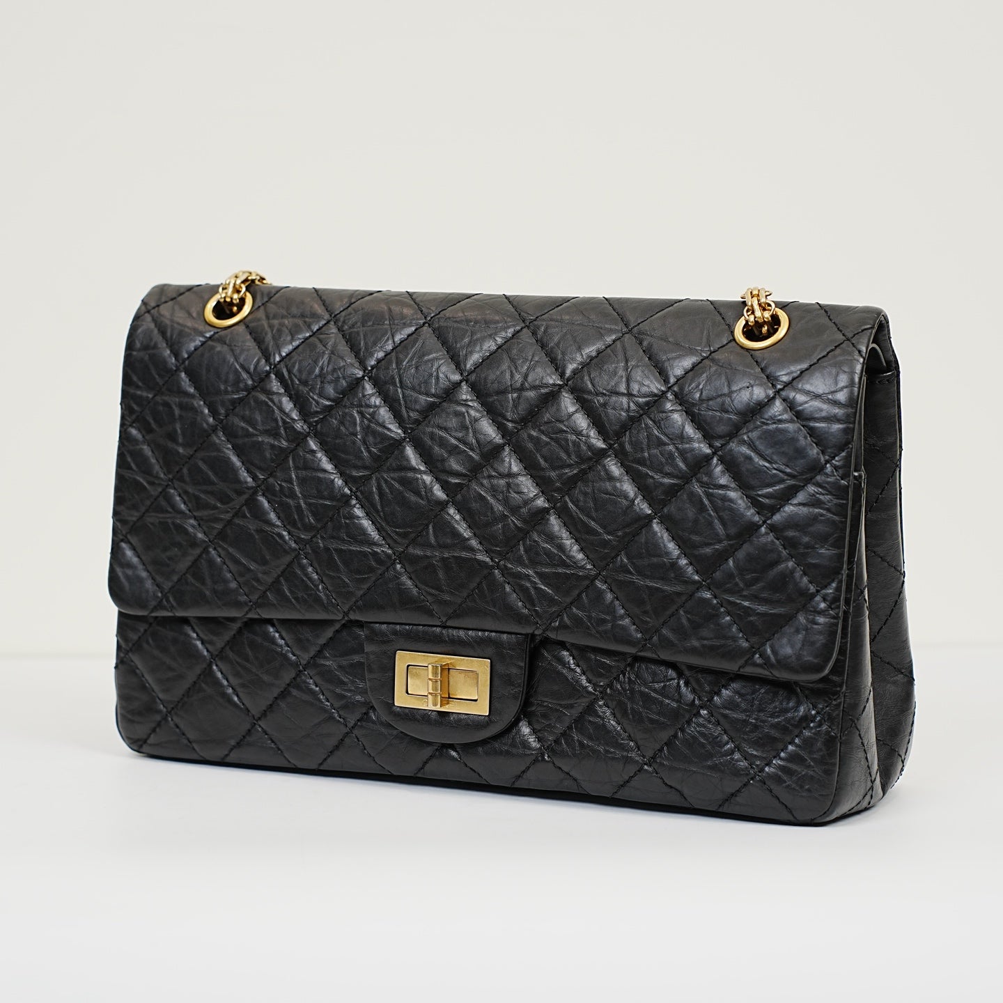 Chanel - 2.55 - Leather - Black - (large)