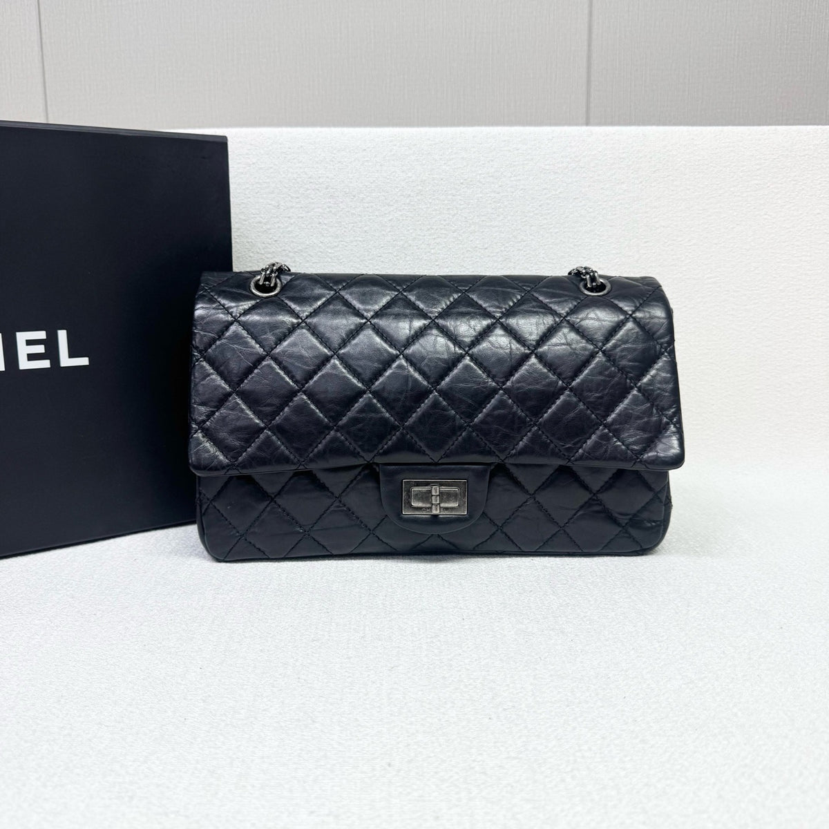 Chanel - 2.55 - Leather - Black - (Large)