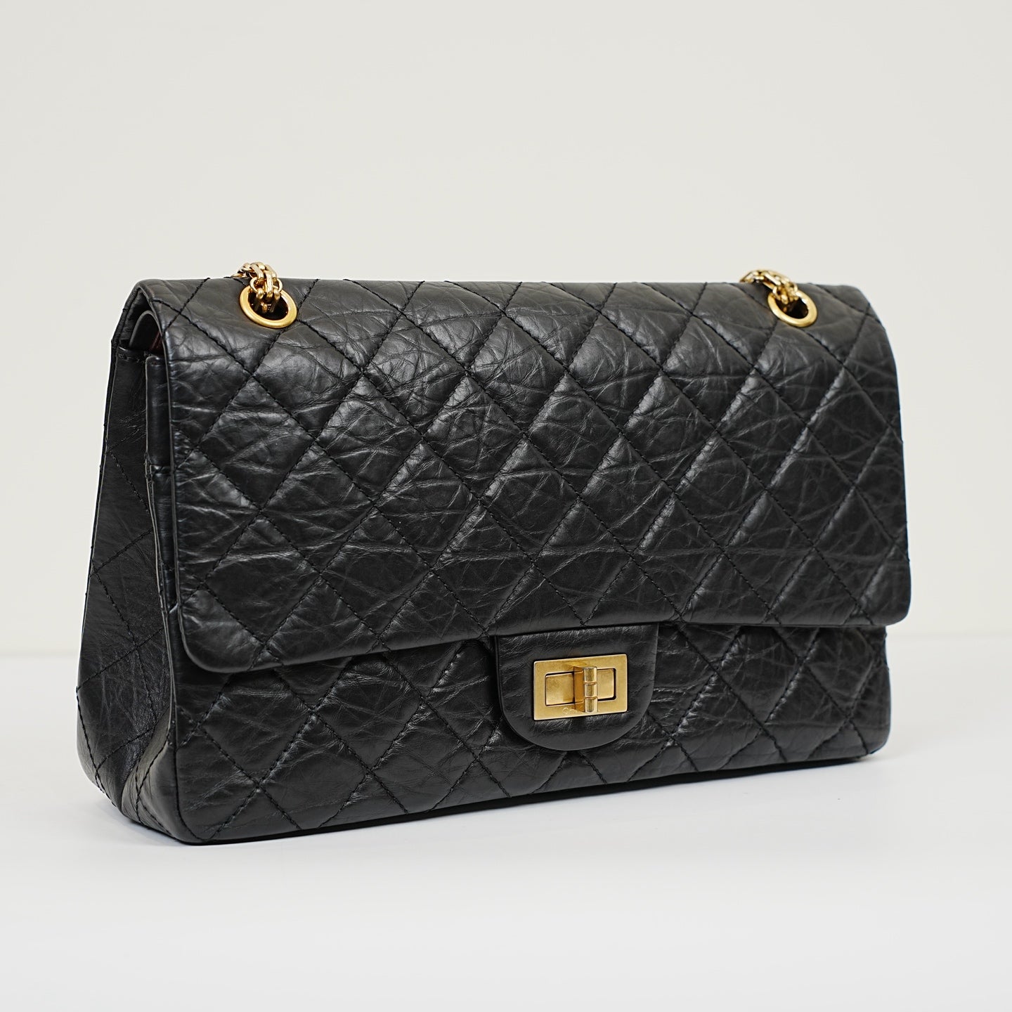 Chanel - 2.55 - Leather - Black - (large)
