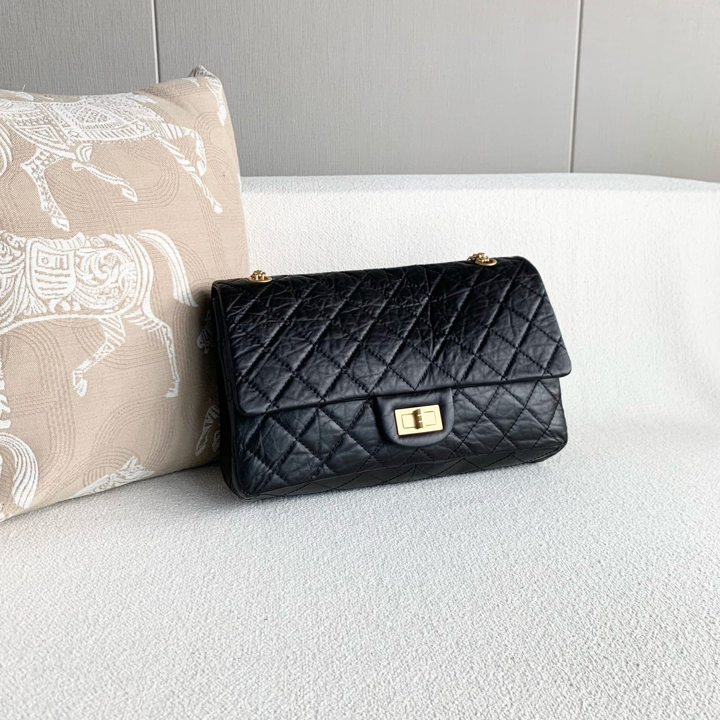 Chanel - 2.55 - Leather - Black - (large)