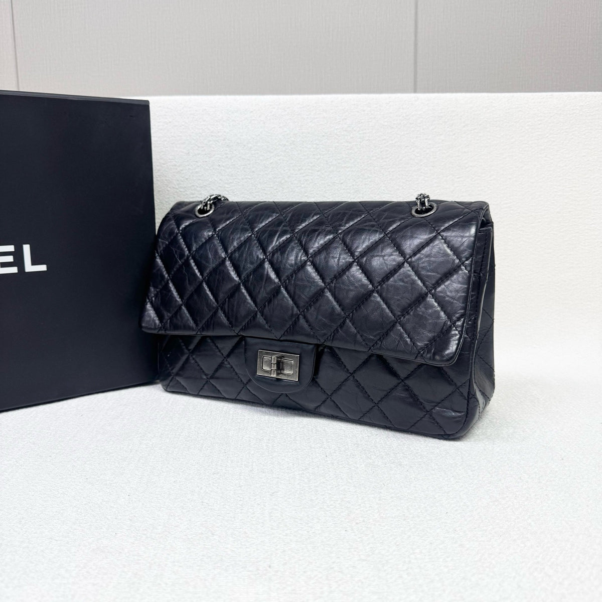 Chanel - 2.55 - Leather - Black - (Large)