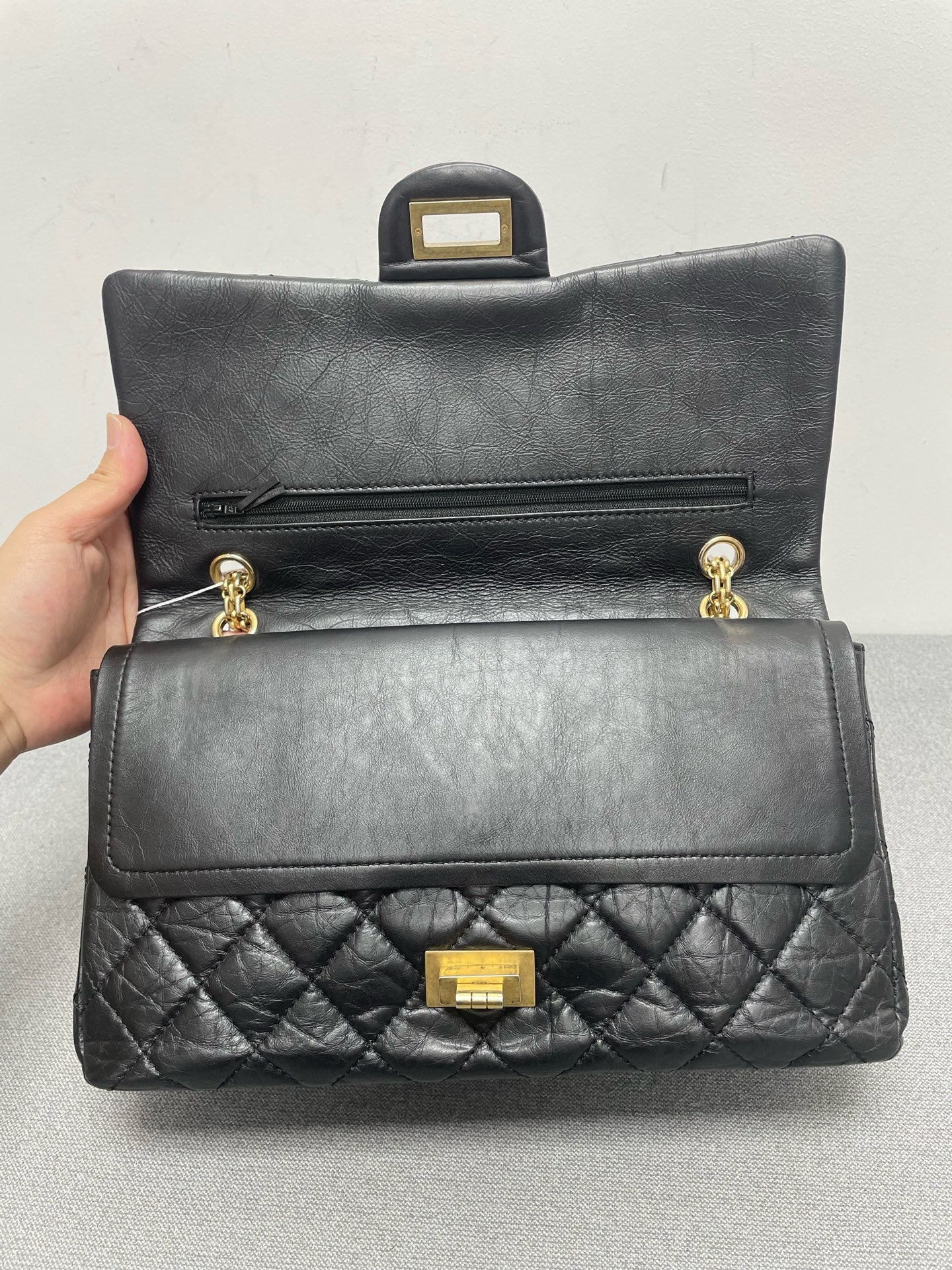 Chanel - 2.55 - Leather - Black - (large)