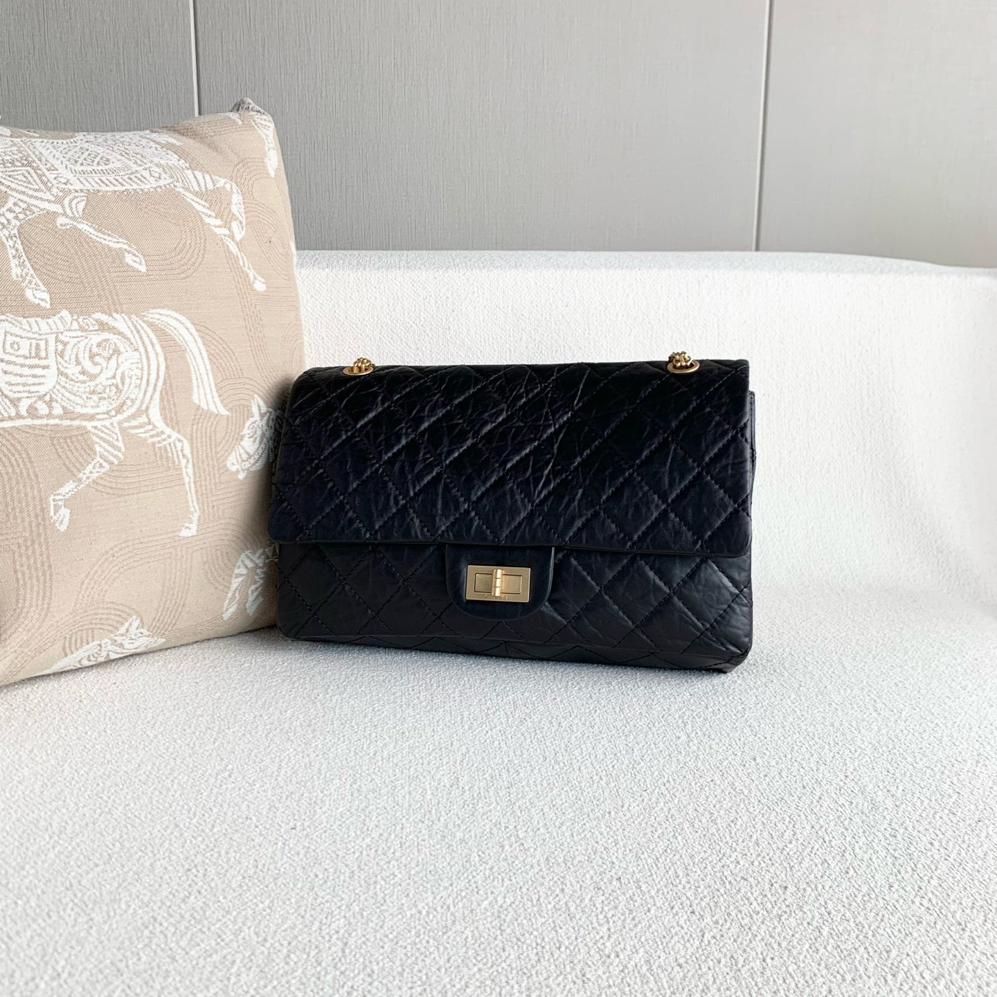 Chanel - 2.55 - Leather - Black - (large)