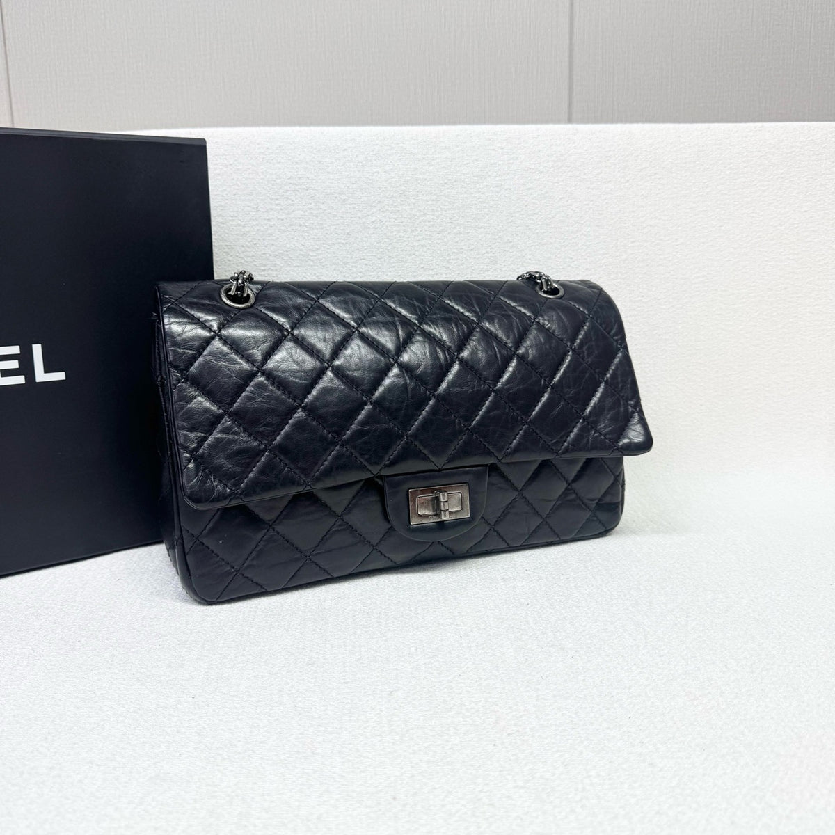 Chanel - 2.55 - Leather - Black - (Large)