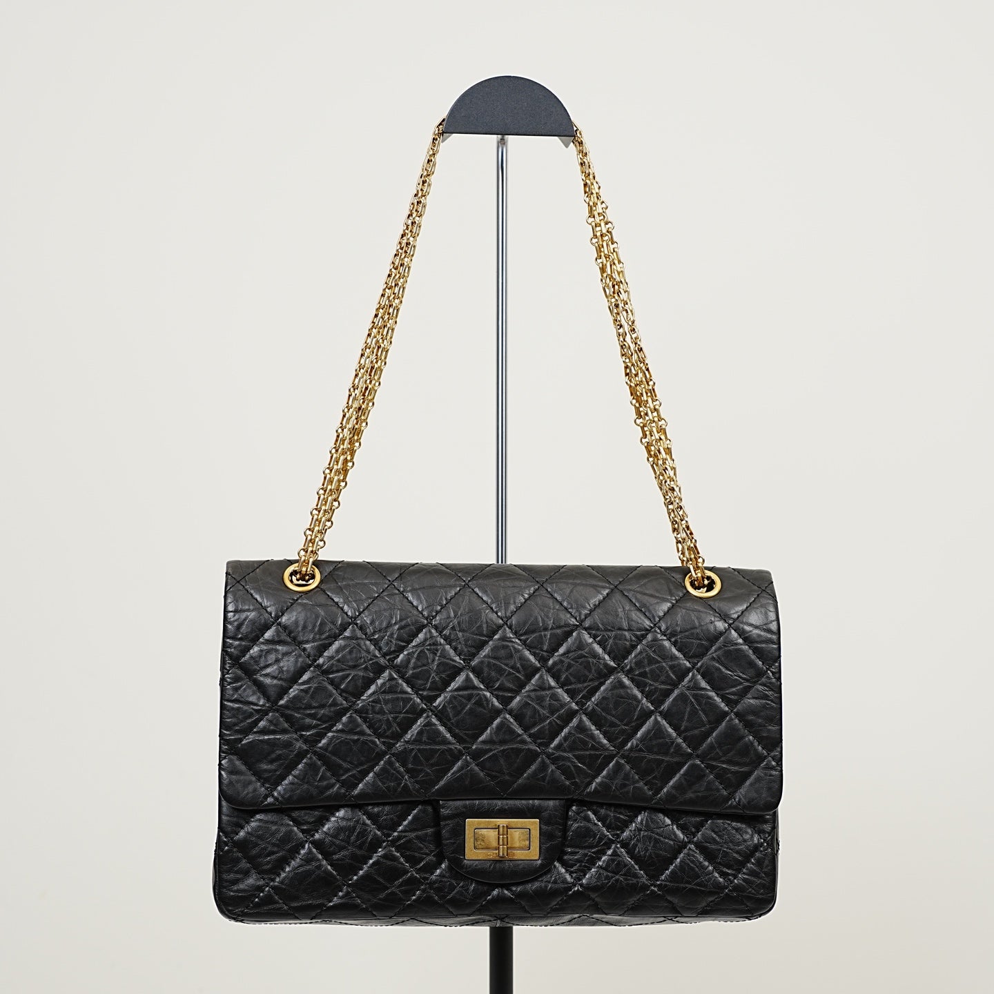 Chanel - 2.55 - Leather - Black - (large)