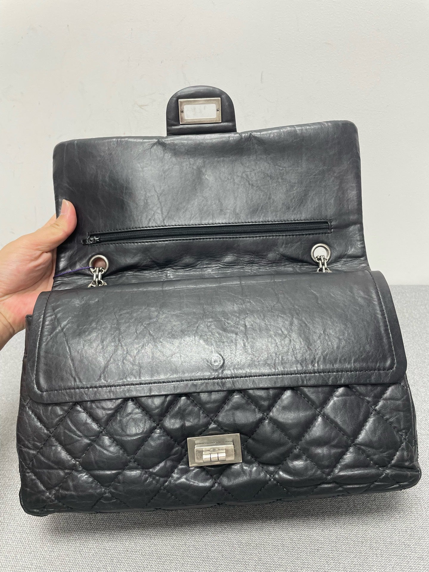Chanel - 2.55 - Leather - Black - (large)