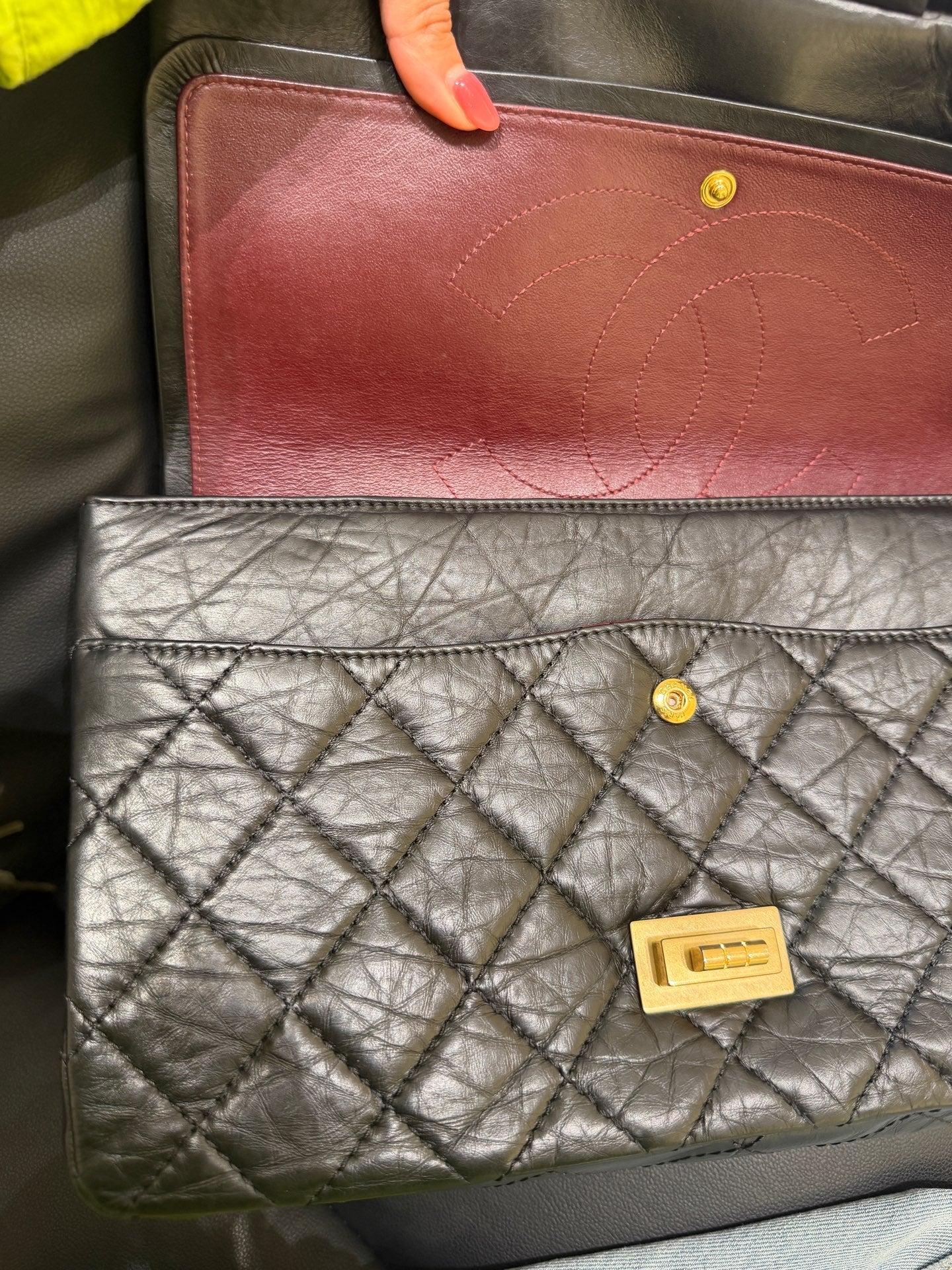 Chanel - 2.55 - Leather - Black - (large)
