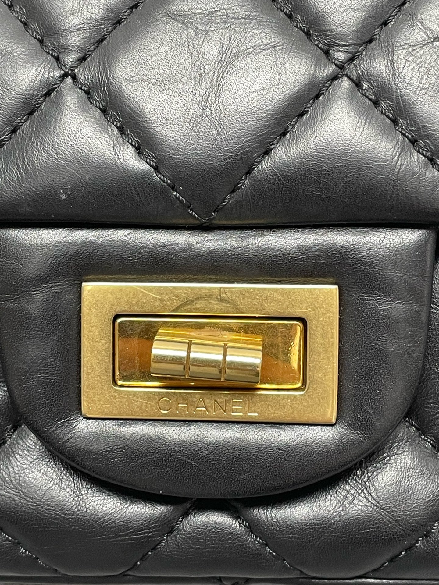 Chanel - 2.55 - Leather - Black - (large)