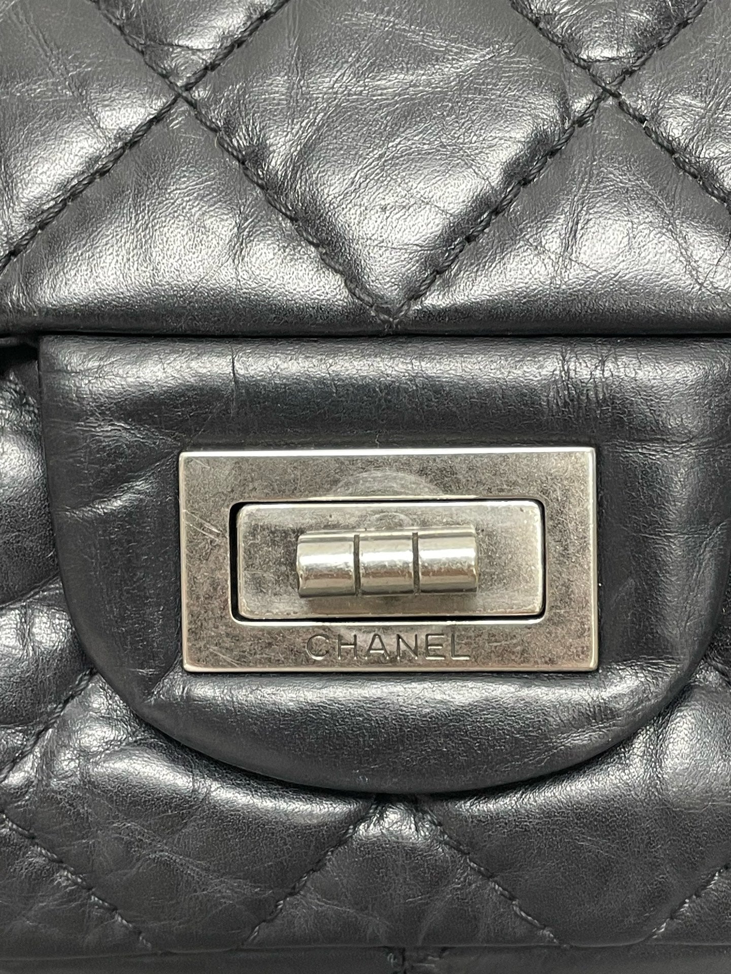 Chanel - 2.55 - Leather - Black - (Large)
