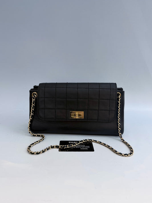 Chanel - 2.55 - Leather - Black - (medium)