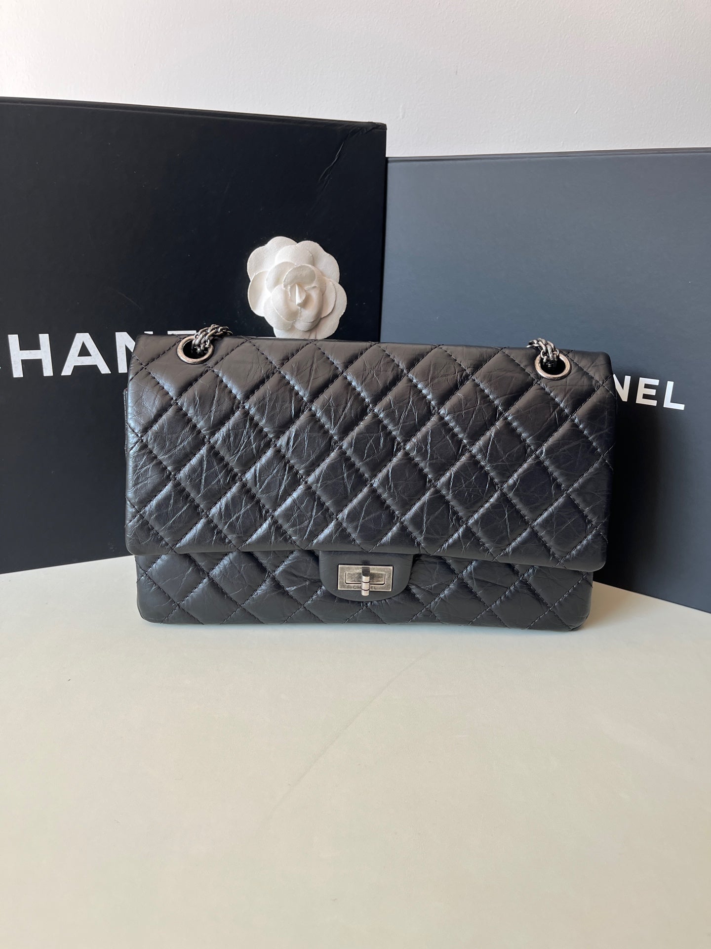 Chanel - 2.55 - Leather - Black - (medium)