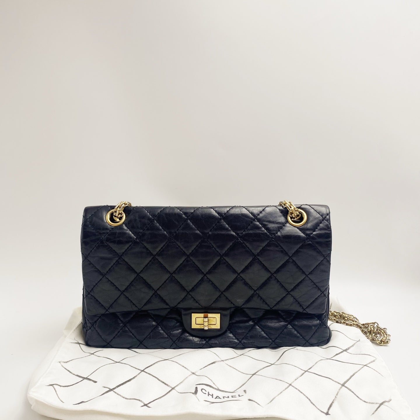 Chanel - 2.55 - Leather - Black - (medium)