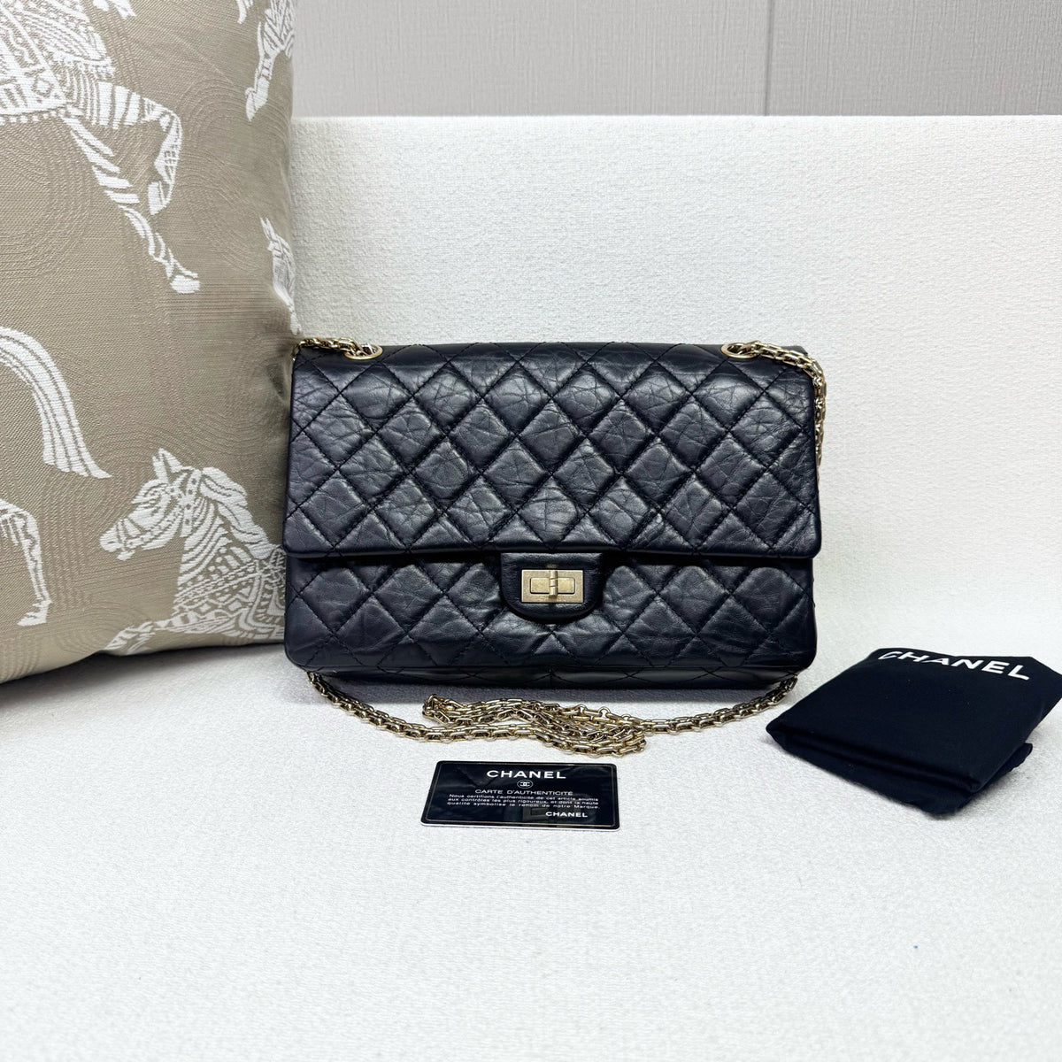 Chanel - 2.55 - Leather - Black - (medium)