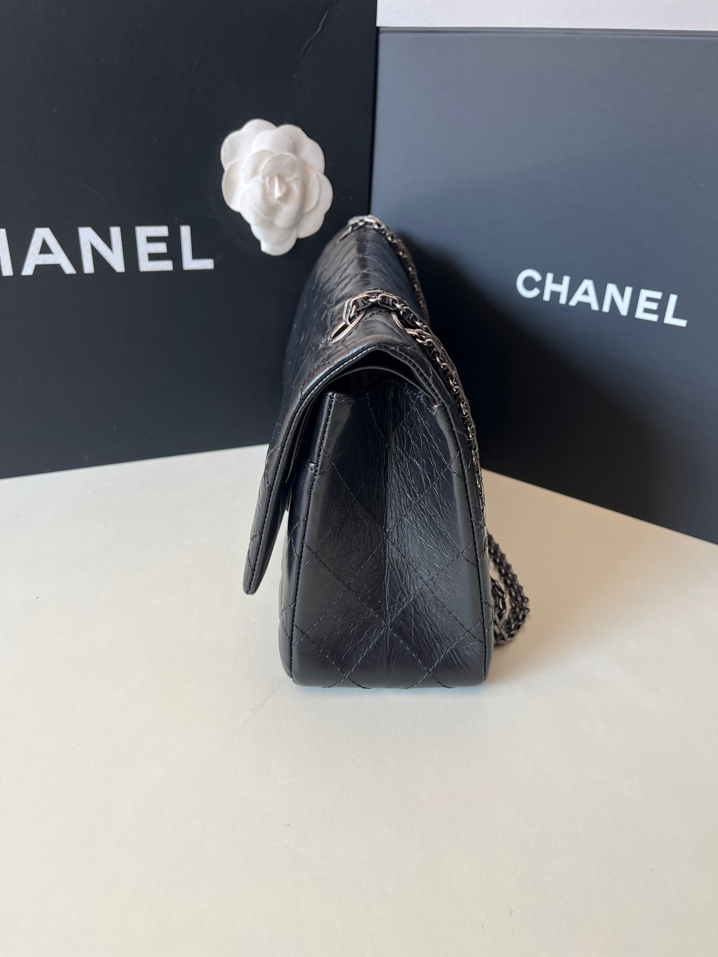 Chanel - 2.55 - Leather - Black - (medium)