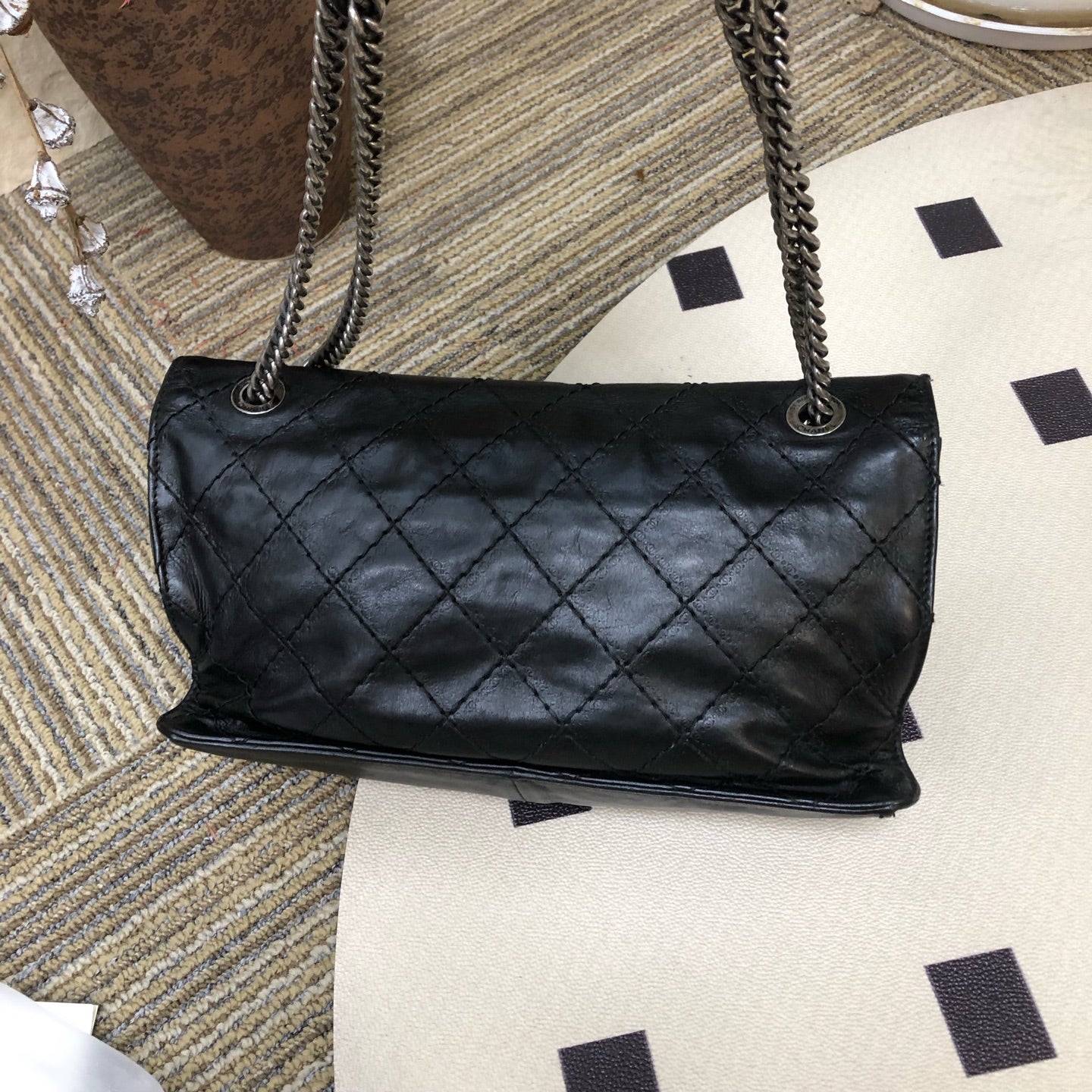 Chanel - 2.55 - Leather - Black - (medium)