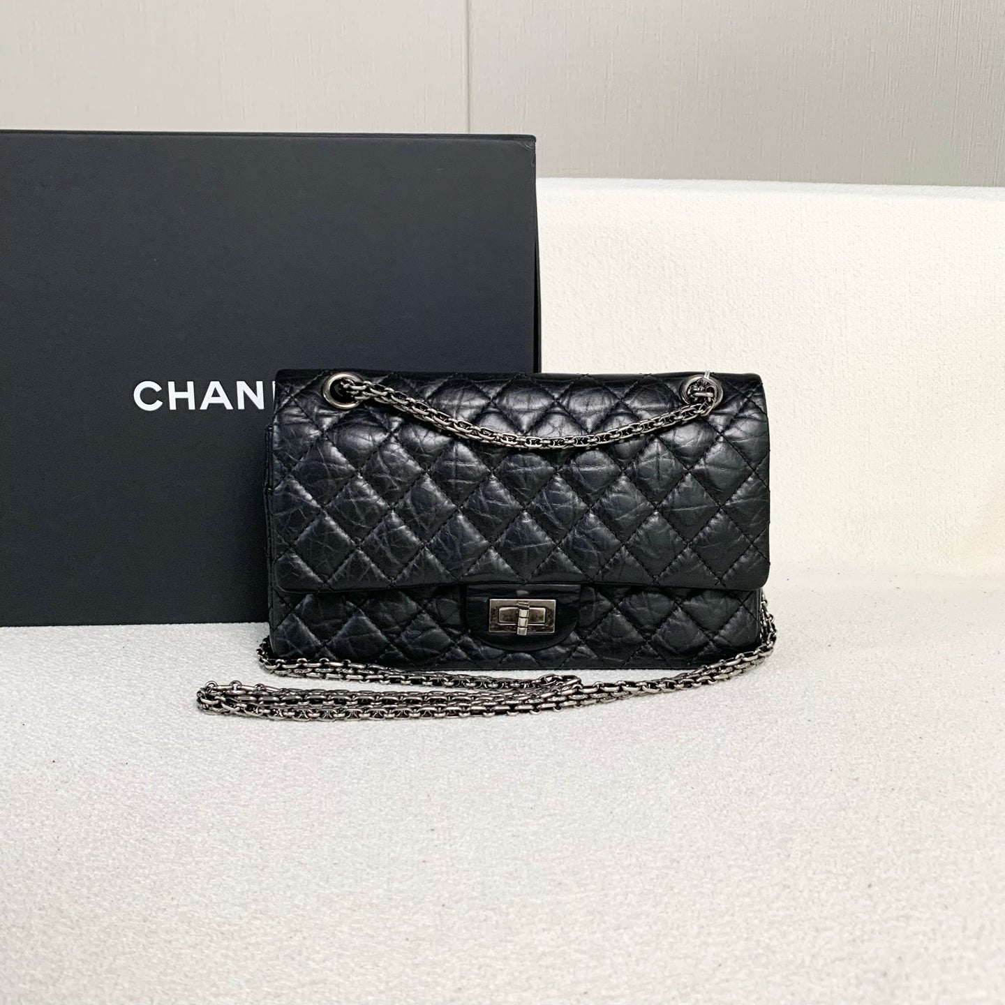 Chanel - 2.55 - Leather - Black - (medium)