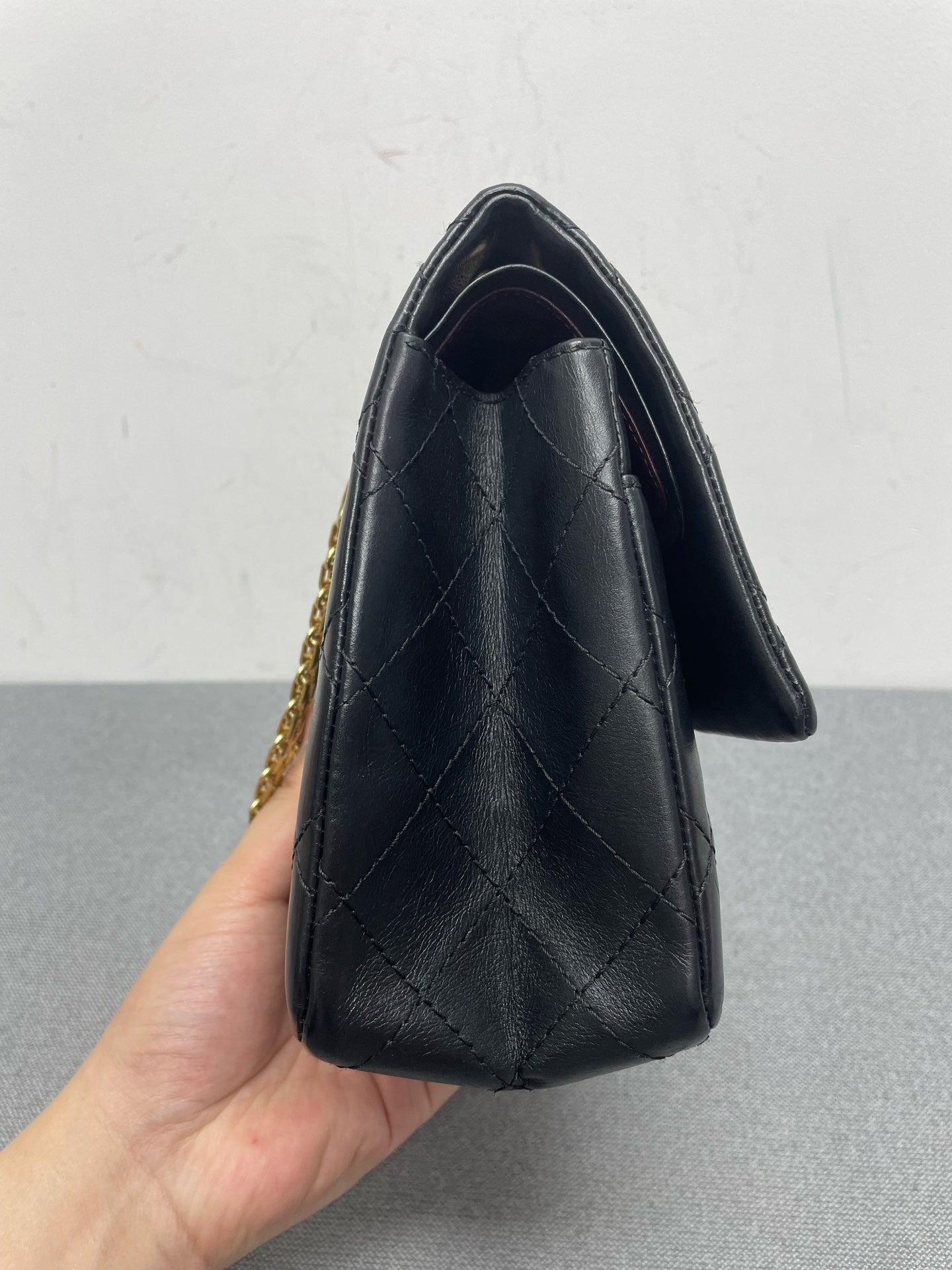Chanel - 2.55 - Leather - Black - (Medium)